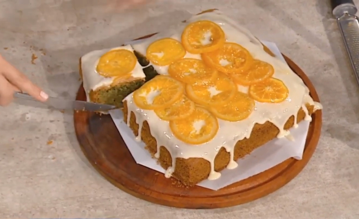 Queque de yerba mate y naranja